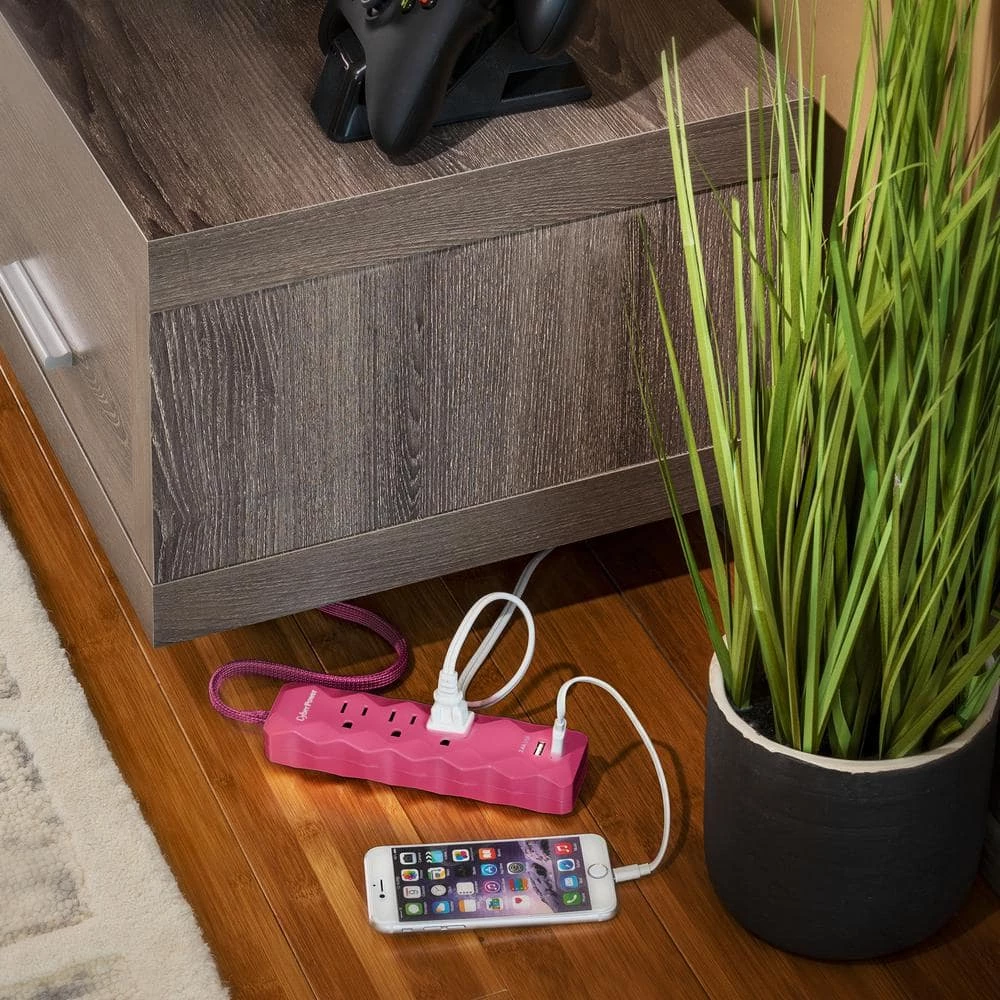 CyberPower 3 ft. 3-Outlet 2-USB 280J Surge Protector 9 CyberPower 3 ft. 3-Outlet 2-USB 280J Surge Protector - Image 9