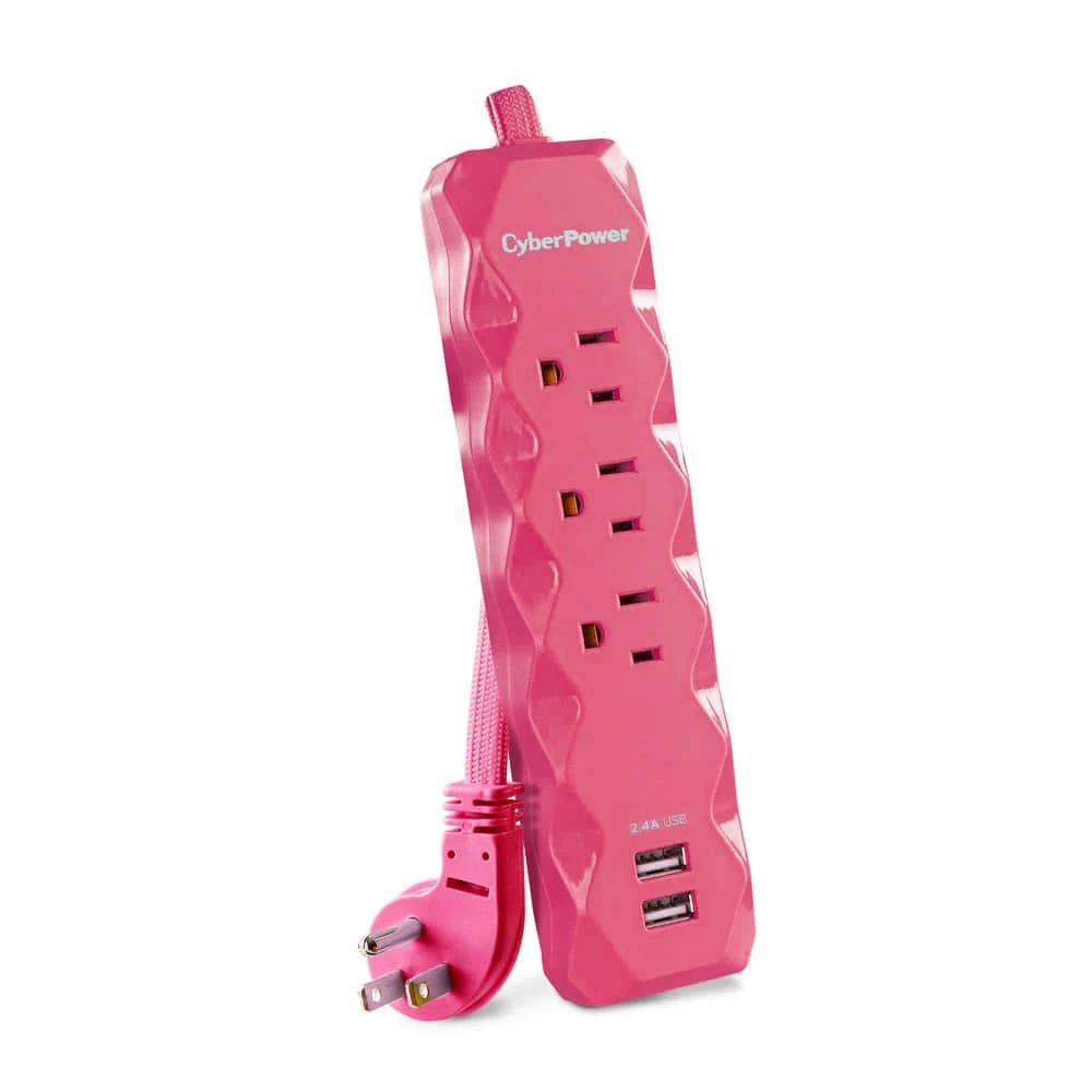 CyberPower 3 ft. 3-Outlet 2-USB 280J Surge Protector 5 CyberPower 3 ft. 3-Outlet 2-USB 280J Surge Protector - Image 5