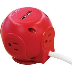Accell Power Cutie 6 ft. 3-Outlet Red Surge Protector with USB Charging Ports 8 Accell Power Cutie 6 ft. 3-Outlet Red Surge Protector with USB Charging Ports -Surge Protectors Sales Store red accell surge protectors d080b 049c 1f 1000