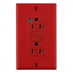 Surge Protectors Sales Store 22 Leviton 20 Amp Self-Test SmartlockPro Hospital Grade Extra Heavy Duty GFCI Outlet, Red