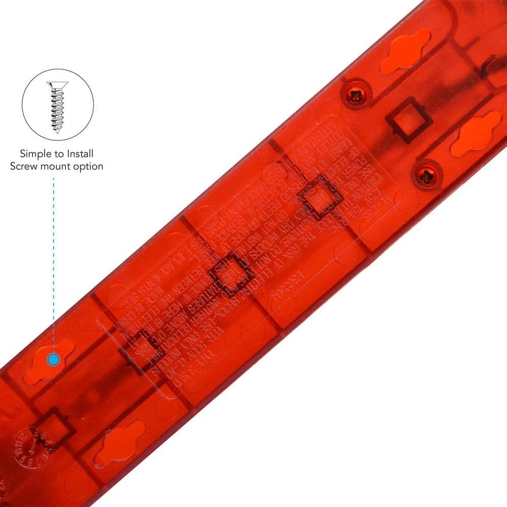 GoGreen Power 3 ft. Cord Red 6-Outlet Translucent Designer Series Surge Protector (160 Joules) 2 GoGreen Power 3 ft. Cord Red 6-Outlet Translucent Designer Series Surge Protector (160 Joules) - Image 2