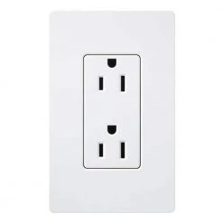 Lutron Claro 15 Amp Duplex Outlet, Snow -Surge Protectors Sales Store snow lutron electrical outlets receptacles scr 15 sw 40 1000