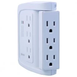 Southwire 6-Outlet 1440-Joule Plug-In Space Saver Swivel Surge Protector -Surge Protectors Sales Store southwire surge protectors 41423 66 1000