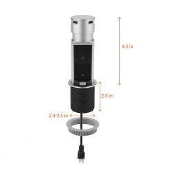 Link2Home Space Saver Pop Up-Outlet, 2 Power Outlets, 2 USB Ports 2.4 Amp, Overload Protection, Splash Resistant 19 Link2Home Space Saver Pop Up-Outlet, 2 Power Outlets, 2 USB Ports 2.4 Amp, Overload Protection, Splash Resistant -Surge Protectors Sales Store stainless link2home surge protectors em pu 200e d4 1000