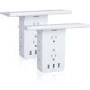 Unbranded 8-Outlet Wall Outlet Extende Surge Protector Multi-Functional Outlet Wall Plug (2-Pack)