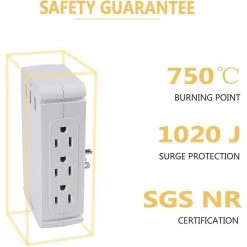 Unbranded 8-Outlet Wall Outlet Extende Surge Protector Multi-Functional Outlet Wall Plug (2-Pack) -Surge Protectors Sales Store surge protectors bos cyd0 xqyu fa 1000