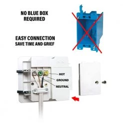 Epic Connect Flat Panel 2-Outlet TV Surge Protected Power Outlet Relocator -Surge Protectors Sales Store surge protectors ec iws1 1f 1000