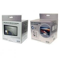 Epic Connect Flat Panel 2-Outlet TV Surge Protected Power Outlet Relocator -Surge Protectors Sales Store surge protectors ec iws1 4f 1000