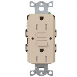 Surge Protectors Sales Store 56 Lutron Satin Colors 15-Amp Tamper-Resistant GFCI Duplex Receptacle - Taupe