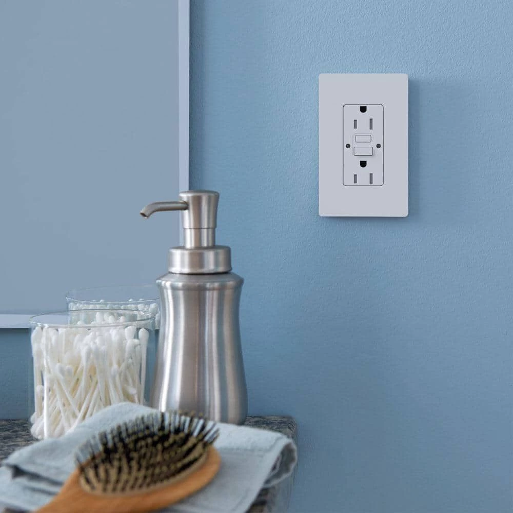Lutron Satin Colors 15-Amp Tamper-Resistant GFCI Duplex Receptacle - Taupe 2 Lutron Satin Colors 15-Amp Tamper-Resistant GFCI Duplex Receptacle - Taupe - Image 2