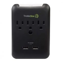TRICKLESTAR 3-Outlet Surge Protector With USB Charging Ports