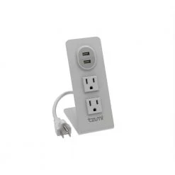 Surge Protectors Sales Store 46 Tzumi Power Stand 2-Outlet Multi-Port Surge Protector