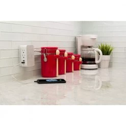 UltraPro 5-Outlet Surge Fabric Tap with USB, White and Gray -Surge Protectors Sales Store ultrapro surge protectors 43436 44 1000