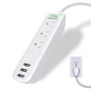 Philips 10 ft. 16/3 3-Outlet 300J Surge Protector Power Strip with USB, White