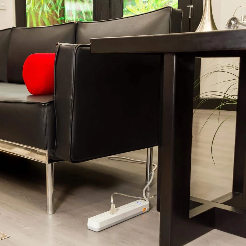 25 ft. 16/3 7-Outlet 800J Surge Protector Power Strip Extension Cord, White 6 25 ft. 16/3 7-Outlet 800J Surge Protector Power Strip Extension Cord, White - Image 6