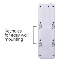 7-Outlet 2-USB 1080-Jouels Port Surge Protector with 6 ft. Cord, White -Surge Protectors Sales Store white 7 outlets and 2 usb ports 6 ft cord ge surge protectors 36363 4f 1000