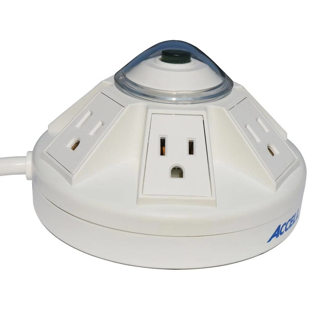 Accell Powramid C 6-Outlet Power Center Surge Protector with USB-A and USB-C Charging Station in White 3 Accell Powramid C 6-Outlet Power Center Surge Protector with USB-A and USB-C Charging Station in White - Image 3