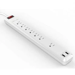 Commercial Electric 4 ft. Multiple Outlet and Wall Mounted Surge Protector Kit (3-Pack) -Surge Protectors Sales Store white commercial electric surge protectors ylpt 92 ylct 50 1f 1000