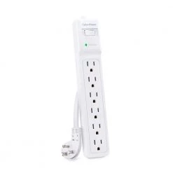 CyberPower 15 ft. 6-Outlet Cord 1500J Surge Protector -Surge Protectors Sales Store white cyberpower surge protectors b615 40 1000
