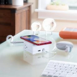 CyberPower 5 ft. 2-Outlet Surge Protector with Qi Charger, Power Cord, 1 USB-A, 1 USB-C PD -Surge Protectors Sales Store white cyberpower surge protectors p205ucpdq 31 1000