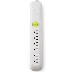 EasyLife Tech 6 ft, 6-Outlet, Power Strip Surge Protector - White