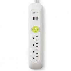 EasyLife Tech 6 ft. White 4-Outlet, 2-USB, Power Strip Surge Protector