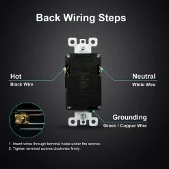 ELEGRP 25-Watt 15 Amp Dual Type A and Type C USB Wall Duplex Outlet, Wall Plate Included, White (6-Pack) -Surge Protectors Sales Store white elegrp electrical outlets receptacles r1815d50ac wh6 1f 1000