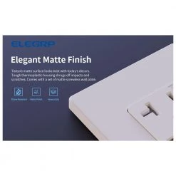ELEGRP 30-Watt 20 Amp 3-Port Type C and Dual Type A USB Duplex Wall Outlet, Wall Plate Included, White (6-Pack) -Surge Protectors Sales Store white elegrp electrical outlets receptacles r1820d60aac wh6 1f 1000