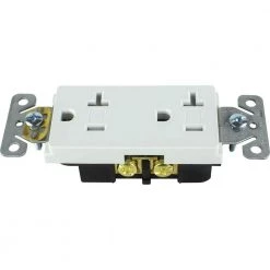 Faith Decorator Receptacle 20 Amp 125-Volt Tamper-Resistant NEMA5-20R Commercial Grade Duplex Outlet, White (10-Pack) -Surge Protectors Sales Store white faith electrical outlets receptacles ssre4tr wh 10 4f 1000