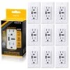 Faith 15 Amp Decorator Tamper-Resistant Duplex Outlet and 4.6 Amp USB Charger Receptacle, Wall Plate Included, White (10-Pack)