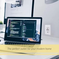 Faith 15 Amp Decorator Tamper-Resistant Duplex Outlet and 4.6 Amp USB Charger Receptacle, Wall Plate Included, White (10-Pack) -Surge Protectors Sales Store white faith electrical outlets receptacles usb46 wh 10 fa 1000