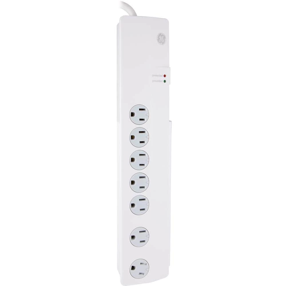 3 ft. 7-Outlet Surge Protector Power Strip, White 4 3 ft. 7-Outlet Surge Protector Power Strip, White - Image 4