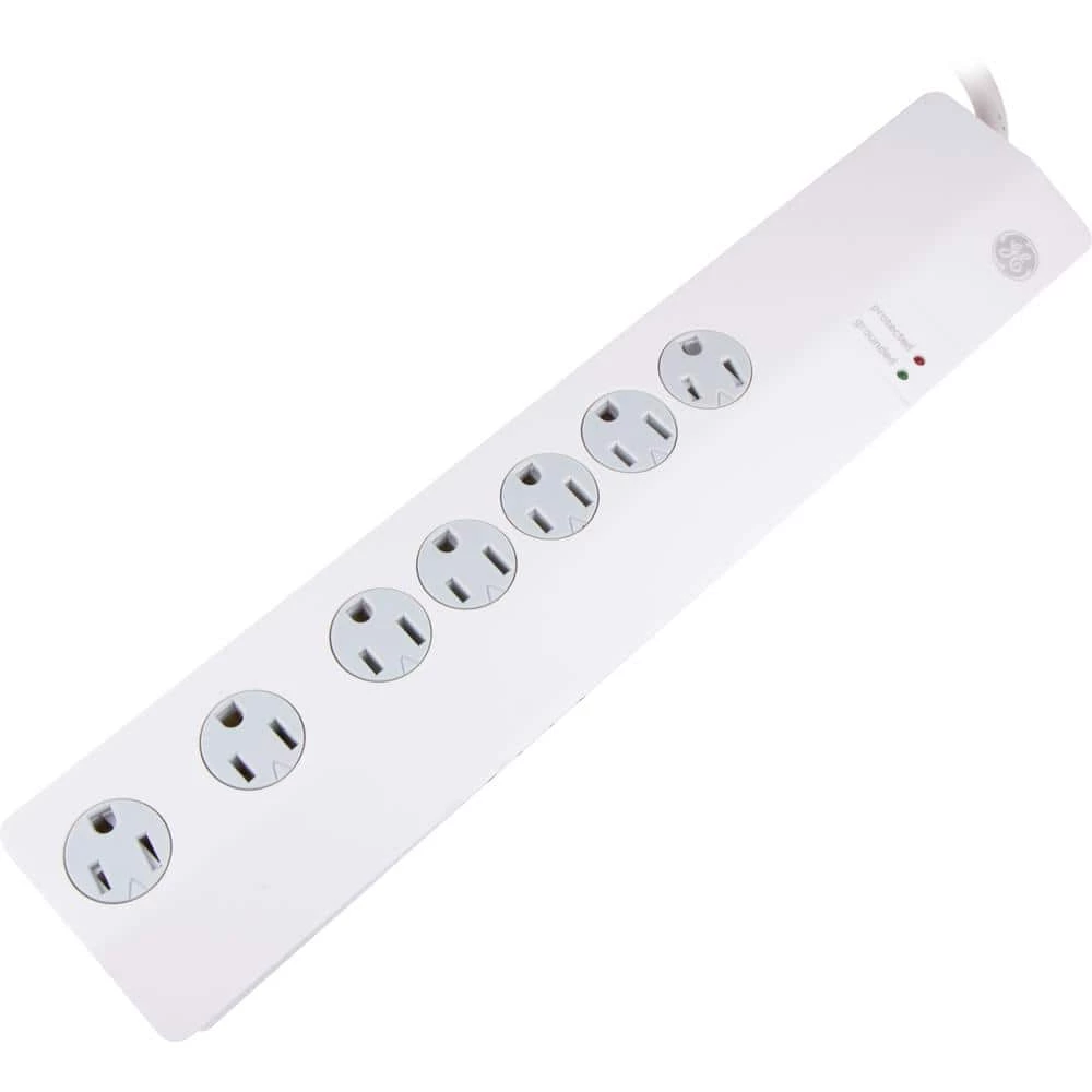 3 ft. 7-Outlet Surge Protector Power Strip, White 1 3 ft. 7-Outlet Surge Protector Power Strip, White