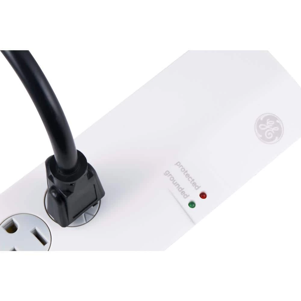 3 ft. 7-Outlet Surge Protector Power Strip, White 2 3 ft. 7-Outlet Surge Protector Power Strip, White - Image 2