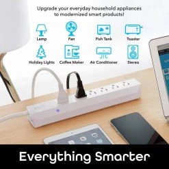Geeni Surge 6-Outlet Smart Wi-Fi Surge Protector -Surge Protectors Sales Store white geeni smart outlets gn sw003 199 44 1000