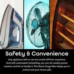 Geeni Surge Mini 3 Outlet Smart Wi-Fi Surge Protector 3 ft. Flexible Fabric Cable No Hub Required Alexa Google Voice Control -Surge Protectors Sales Store white geeni surge protectors gn sw004 199 76 1000