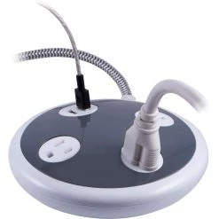 8 ft. 16/3 450J 3-Outlet 2 USB Surge Protector Power Strip, White/Gray -Surge Protectors Sales Store white gray ge surge protectors 41386 1f 1000