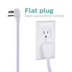 Phillips 10 ft. 16/3 6-Outlet 1080J Surge Protector Power Strip Extension Cord, White -Surge Protectors Sales Store white grey phillips surge protectors spc3064wgt1 37 4f 1000