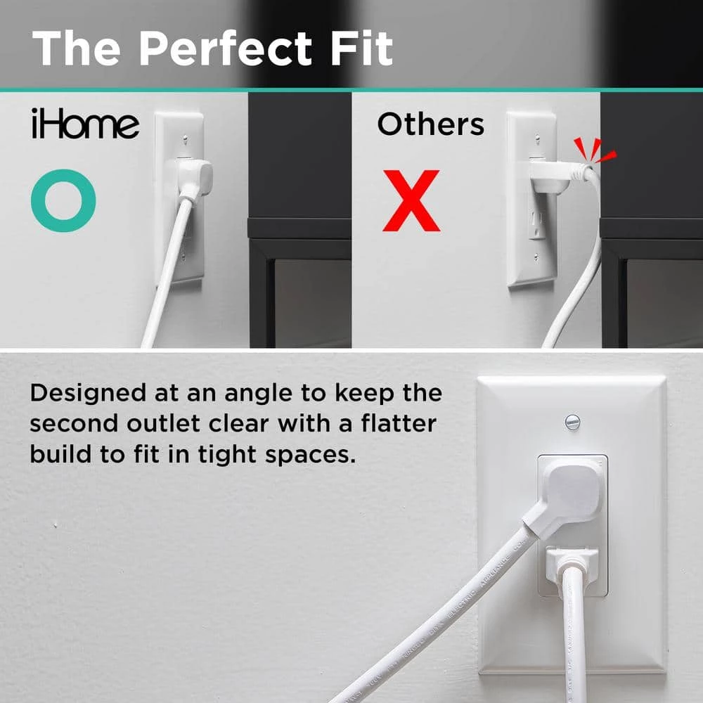 IHome Flow 3 ft. 6-Outlets Smart Surge Protector 2 IHome Flow 3 ft. 6-Outlets Smart Surge Protector - Image 2