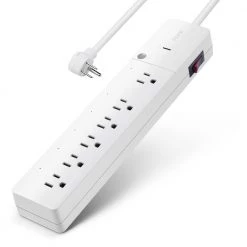 IHome Flow 3 ft. 6-Outlets Smart Surge Protector