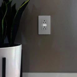 Legrand radiant 15 Amp 125-Volt Tamper Resistant Night Light Decorator Duplex Outlet, White -Surge Protectors Sales Store white legrand electrical outlets receptacles ntl885trwcc6 1d 1000