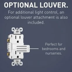 Legrand radiant 15 Amp 125-Volt Tamper Resistant Night Light Decorator Duplex Outlet, White -Surge Protectors Sales Store white legrand electrical outlets receptacles ntl885trwcc6 1f 1000