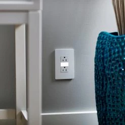 Legrand radiant 15 Amp 125-Volt Tamper Resistant Night Light Decorator Duplex Outlet, White -Surge Protectors Sales Store white legrand electrical outlets receptacles ntl885trwcc6 66 1000