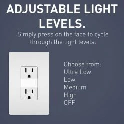 Legrand radiant 15 Amp 125-Volt Tamper Resistant Night Light Decorator Duplex Outlet, White -Surge Protectors Sales Store white legrand electrical outlets receptacles ntl885trwcc6 c3 1000