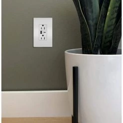 Legrand radiant 15 Amp 125-Volt Decorator Duplex Outlet with 6.0 Amp Type A/C USB, White -Surge Protectors Sales Store white legrand electrical outlets receptacles r26usbac6wccv6 1d 1000
