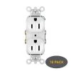 Legrand Pass and Seymour 15 Amp 125-Volt Tamper Resistant Commercial Grade Backwire Duplex Outlet, White (10-Pack)
