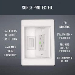Legrand Pass & Seymour 1 Gang Recessed TV Media Box Kit with Surge Suppressing Outlet and Low Voltage Inserts, White 11 Legrand Pass & Seymour 1 Gang Recessed TV Media Box Kit with Surge Suppressing Outlet and Low Voltage Inserts, White -Surge Protectors Sales Store white legrand electrical outlets receptacles tv1wtvsswcc2 1f 1000