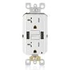 Leviton 20 Amp Smartlock Pro Self-Test GFCI Combination 24-Watt (4.8 Amp) Type A USB In-Wall Charger Duplex Outlet, White