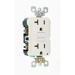 Leviton 20 Amp Self-Test SmartlockPro Slim GFCI Duplex Outlet, White (3-Pack) -Surge Protectors Sales Store white leviton electrical outlets receptacles m22 gfnt2 03w a0 1000