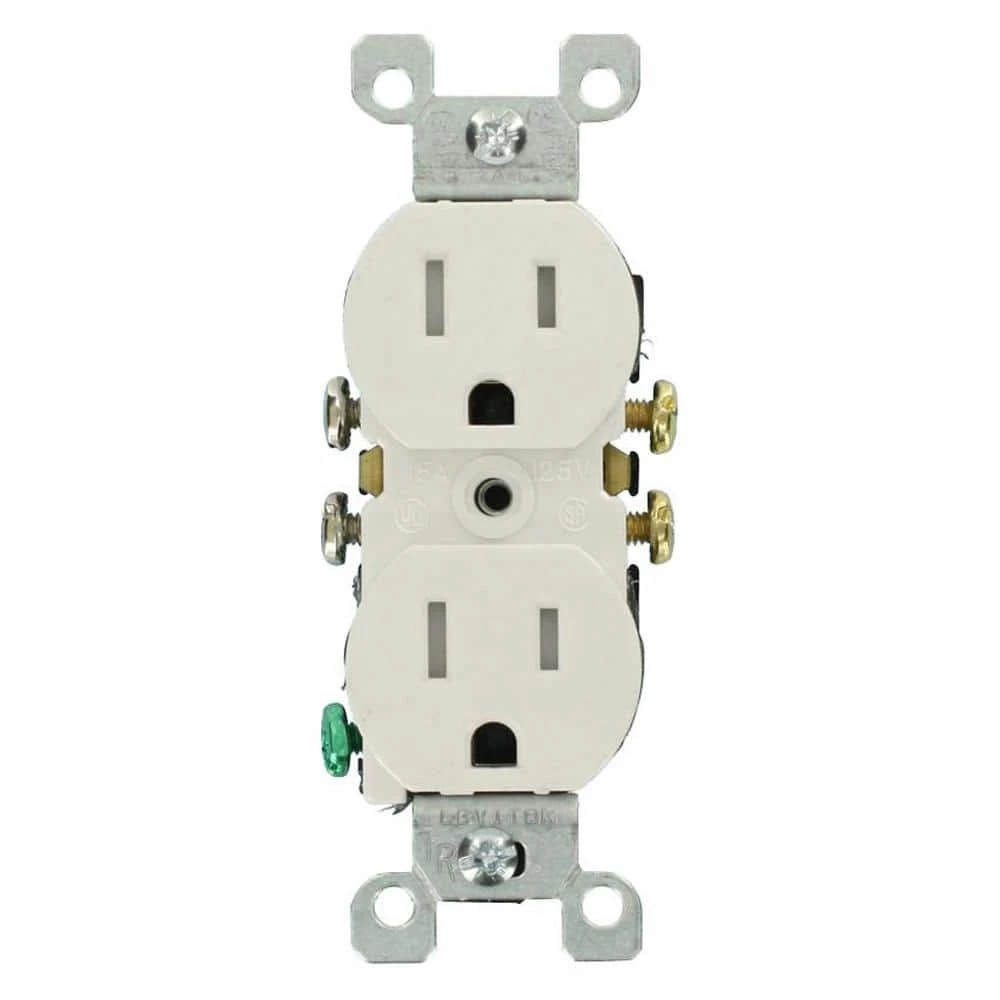 Leviton 15 Amp Tamper-Resistant Duplex Outlet, White (10-Pack) 1 Leviton 15 Amp Tamper-Resistant Duplex Outlet, White (10-Pack)